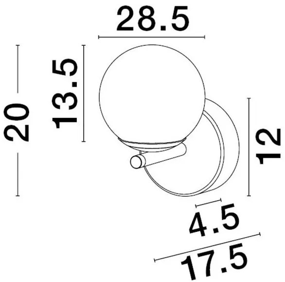 Aplica de perete LED design modern NUVOLE