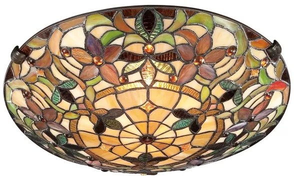 Elstead QZ-KAMI-F - Plafonieră Tiffany KAMI, 2x E27, 60W, 230V
