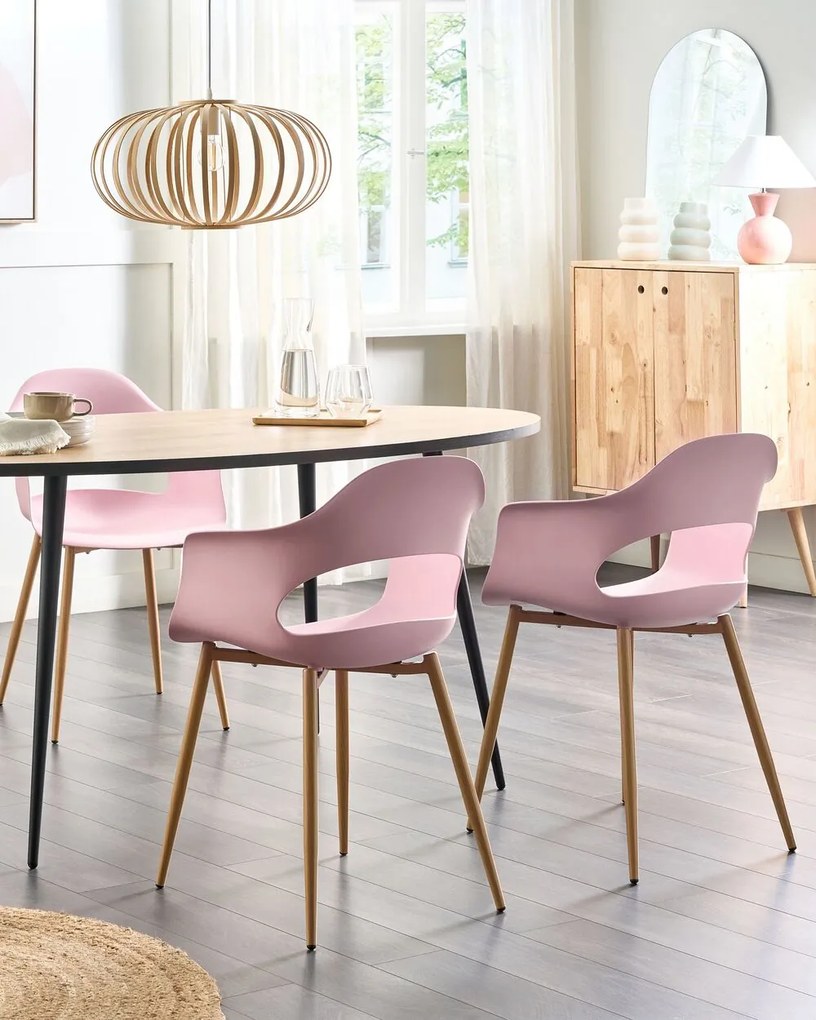 Set 2 buc scaune de sufragerie Unika (roz) . 1076298