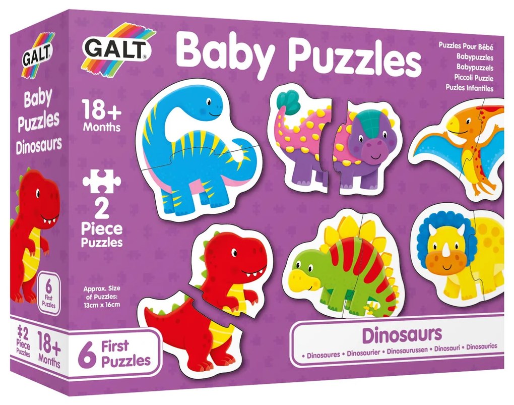 BABY PUZZLE: DINOZAURI (2 PIESE) - GALT (1005455)
