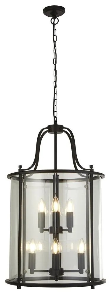 Lustra stil traditional Lantern Grande 8L negru
