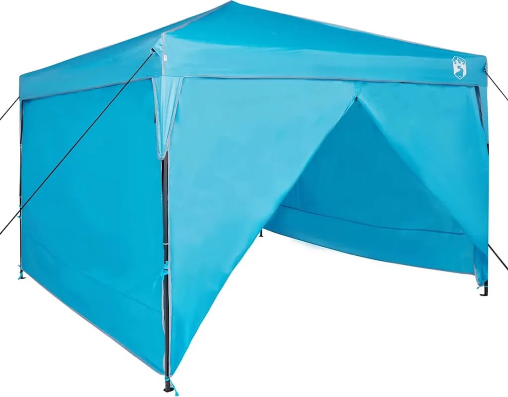 vidaXL Cort cu Copertină Manual albastru 290 x 290 x 251 cm țesătură