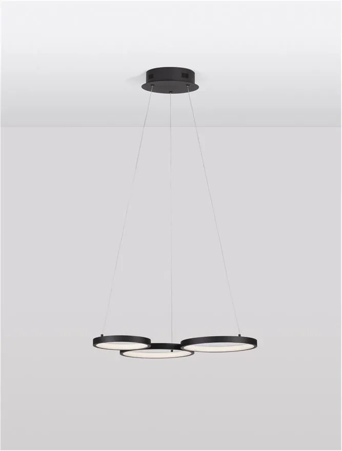 Lustra LED suspendata design modern MAGNUS R3 neagra