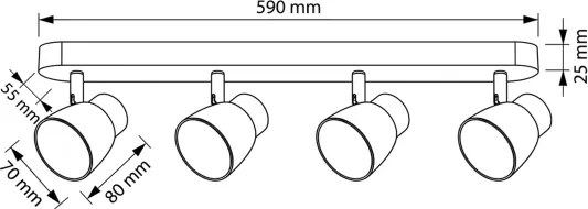 Brilagi NUGGET - Spot LED RGBW compatibil cu dimmer 4xGU10/4,8W/230V negru/auriu