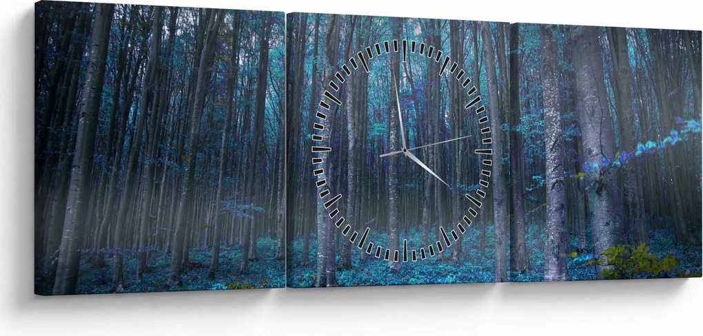 Tablou - Pădurea magică (cu ceas) (90x30 cm)
