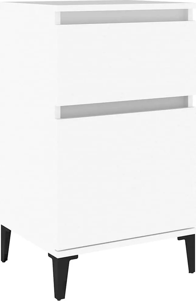 vidaXL Noptieră, alb, 40x35x70 cm