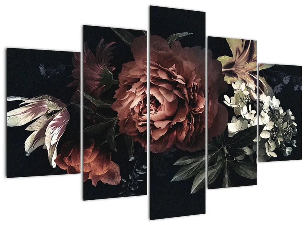 Tablou - Flori întunecate (150x105 cm)