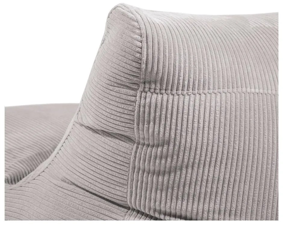 Fotoliu bean bag maro cu tapițerie din catifea reiată Seat 100 Lounge – SLOWDOWN