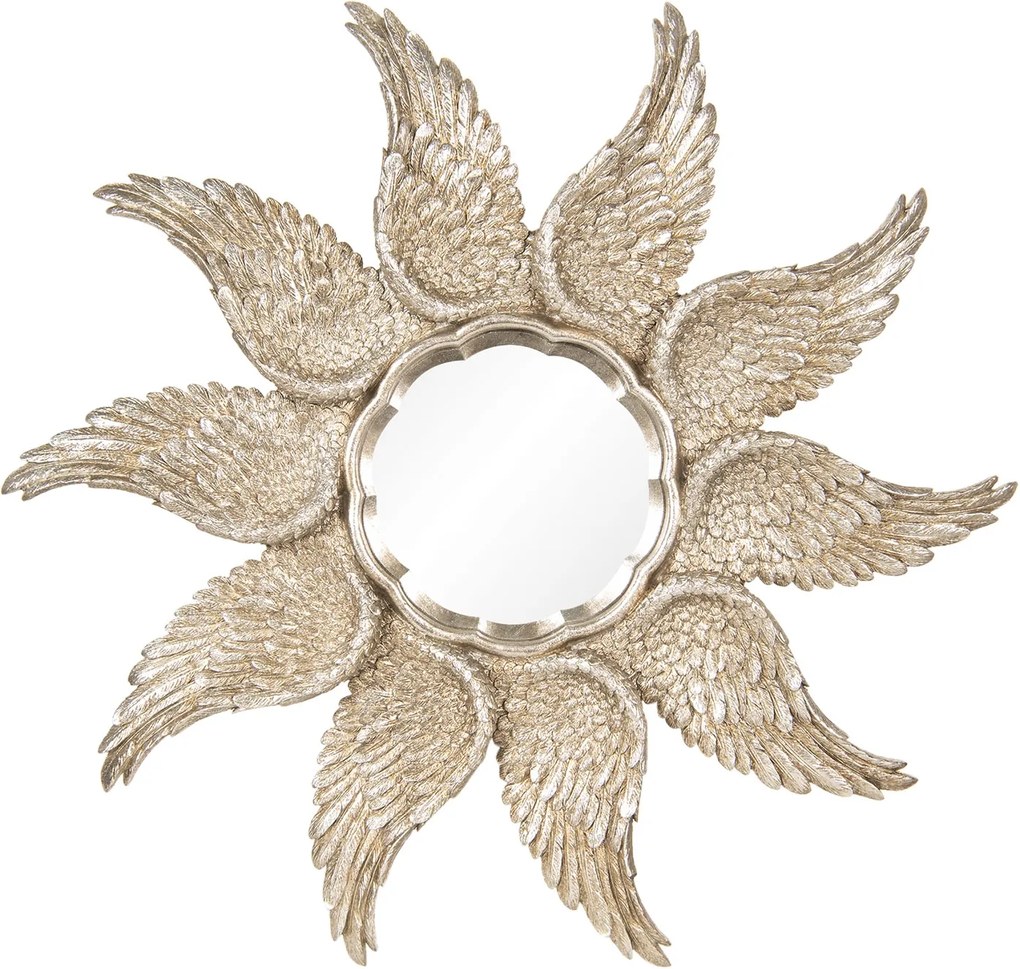 Oglinda decorativa perete polirasina auriu vintage 45 cm x 3 cm