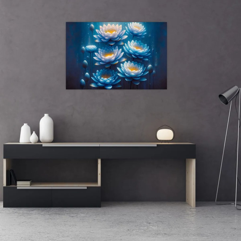 Tablou - Nuferi sub apă (90x60 cm)