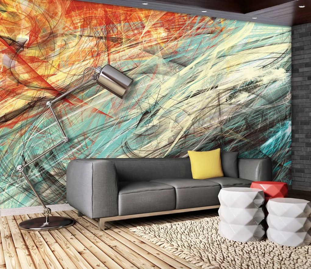 Fototapet - Abstracție în culori pastel (254x184 cm)