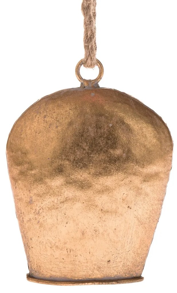 Clopoțel metalic suspendat, 8,5 x 11,5 x 4 cm,auriu