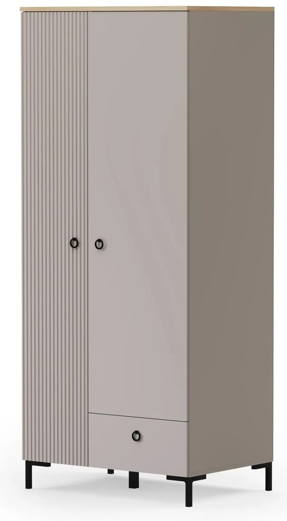 Dulap de haine Demandaron 1 (taupe + stejar silverjack). 1116801