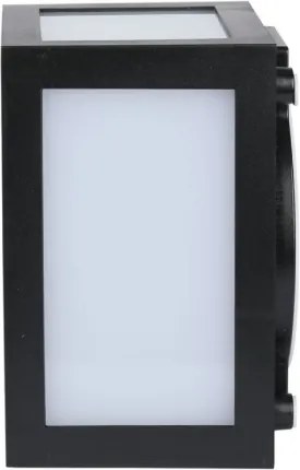 Aplica LED de perete pentru exterior, 12W, 230V, 4000K, IP65, neagră