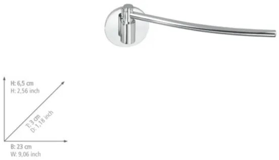 WENKO 5639100 - Suport pentru prosoape de bucătărie TURBO-LOC KÜCHE, 23 x 6,5 cm, inox/argintiu