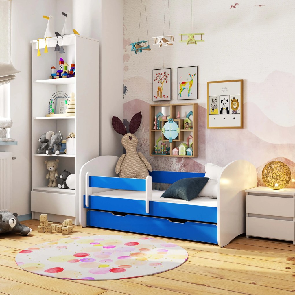 Pat pentru copii Pranshi (albastru) (cu saltea). Promo -26%. 1070767