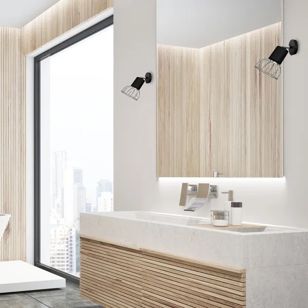 Spot de perete DANTE 1xGU10/25W/230V negru/crom lucios