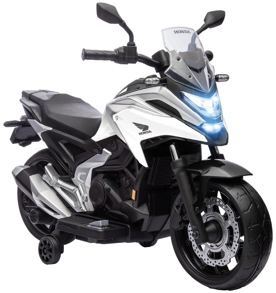 AIYAPLAY Moto electrică pentru copii, motocicletă Honda pentru copii 3-6 ani cu muzică, faruri alb | Aosom Romania
