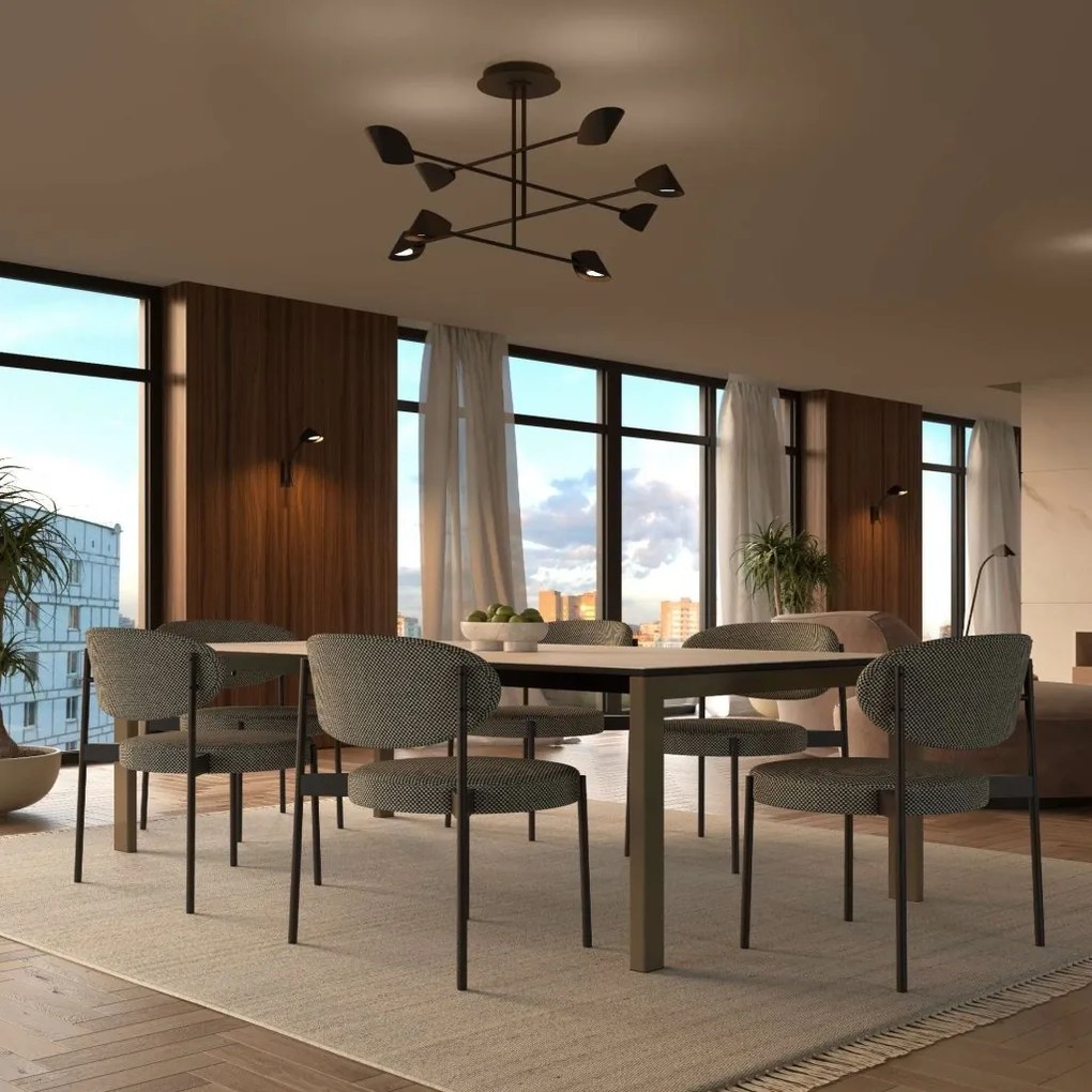 Lustra LED design modern CAPUCCINA 61.5W negru