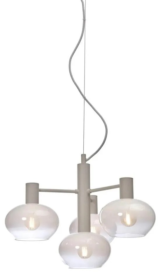 Lustra suspendata design decorativ Bologna 4L gradient/alb