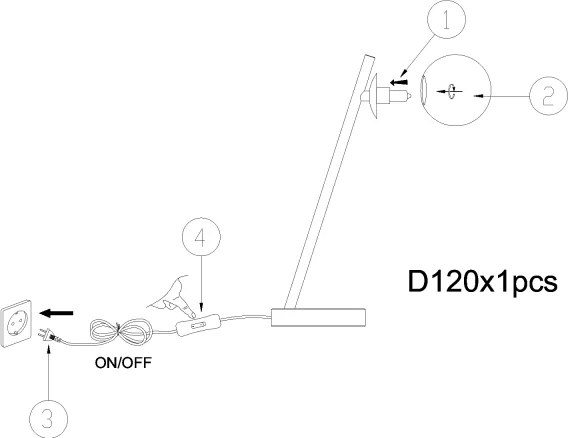 Lampă de masă ONLI PALOMA 1xG9/10W/230V 38,5 cm auriu
