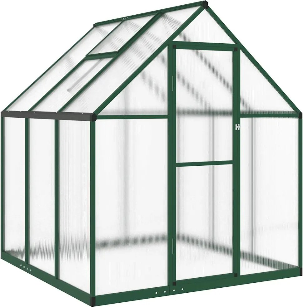 vidaXL Sere cu cadru de bază, verde, 169x169x195 cm, aluminiu