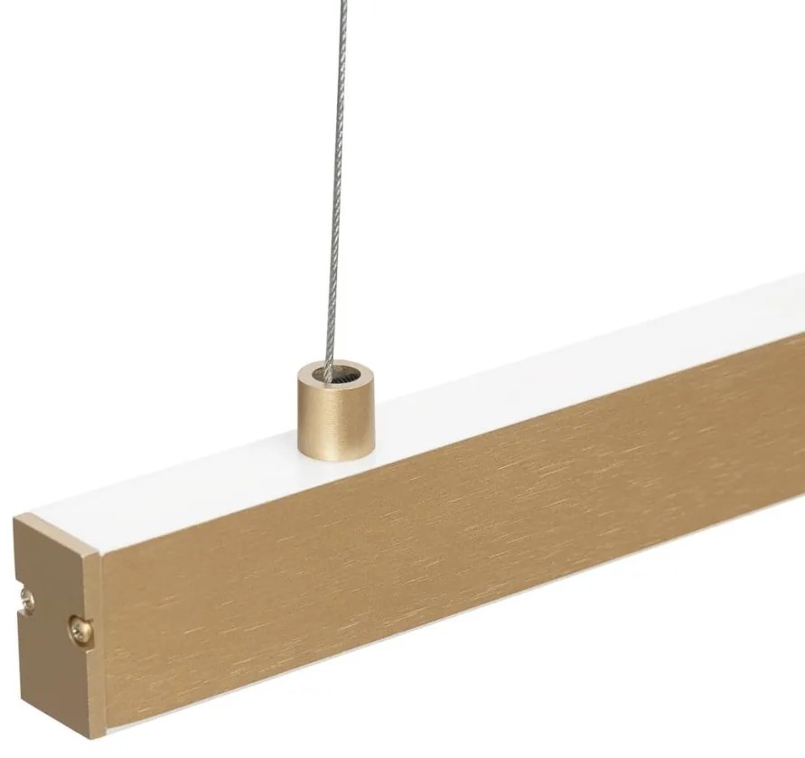 Lustra suspendata LED, 120cm, Otel, Auriu, MIAMI