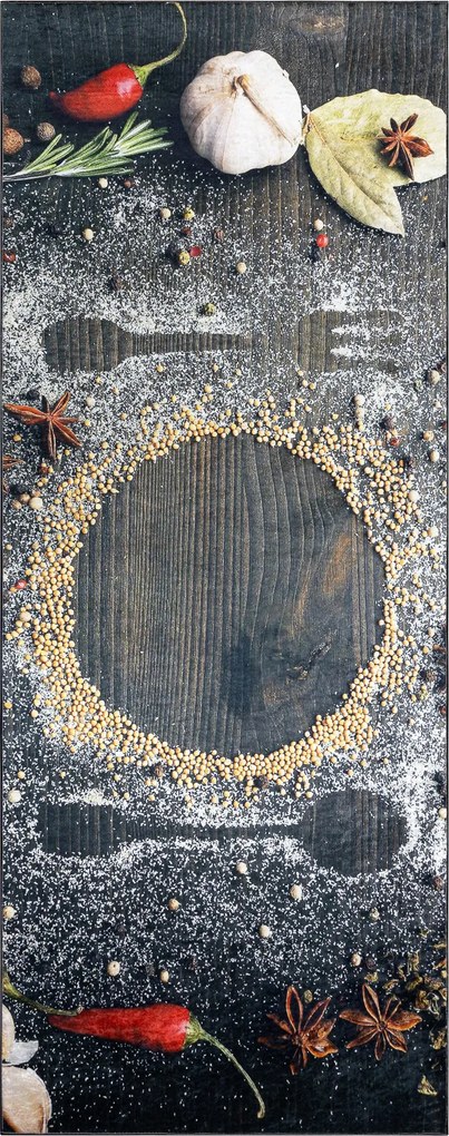 ANDRE 33150 covor lavabil Condimente, bucatarie, anti-alunecare - maro / bej