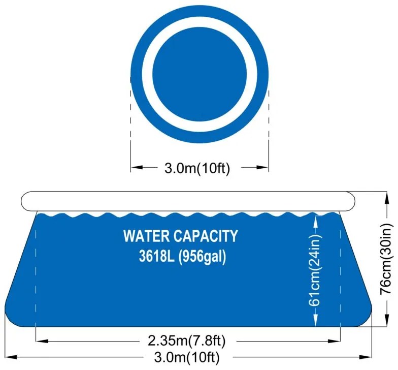 Piscina de expansiune AVENLI 3 m