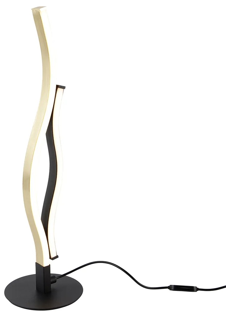 Design tafellamp zwart met goud incl. LED dimbaar - Blaze