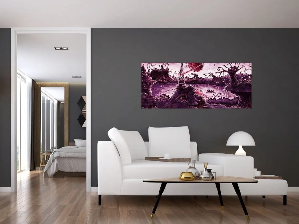 Tablou - Sat fermecat (120x50 cm)