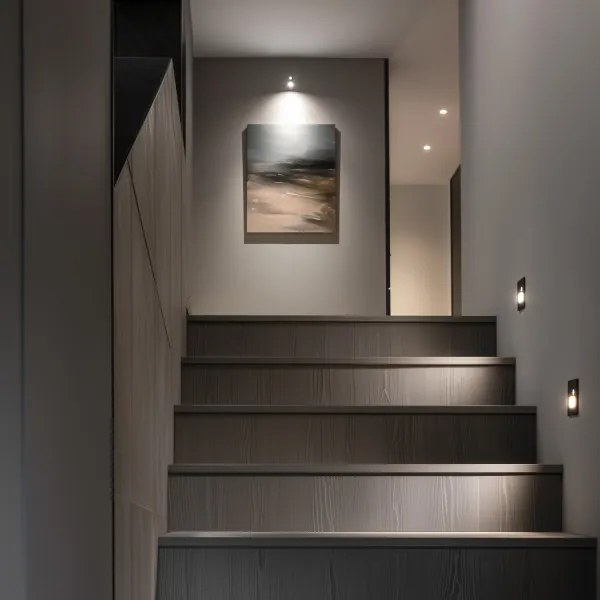 Brilagi Lampă LED de scară JACK cu senzor, 3W, 230V, 3000/4000/6500K, negru