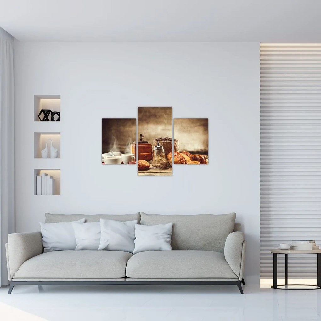 Tablou - Cafea și mic dejun (90x60 cm)