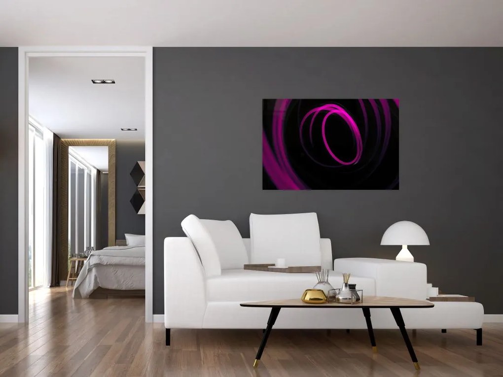Tablou - linii violete (90x60 cm)