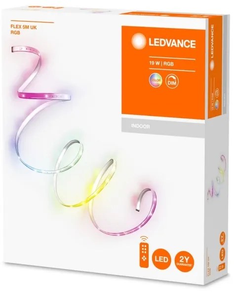 Bandă LED RGB dimabilă FLEX 5m LED/19W/230V Ledvance + telecomandă