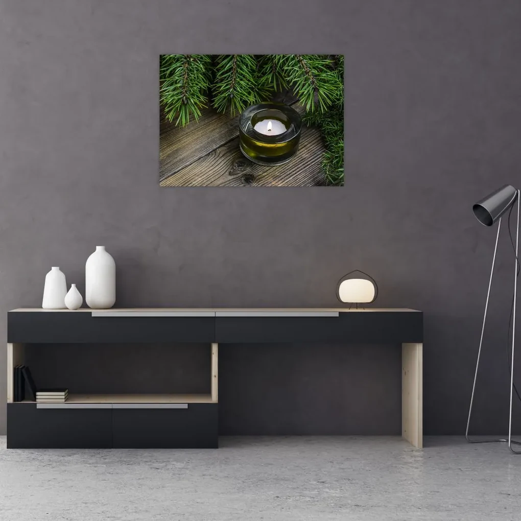 Tablou - lumânare de Crăciun (70x50 cm), în 40 de alte dimensiuni noi