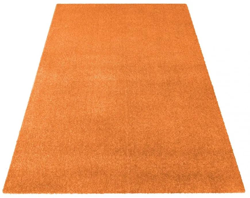 Covor monocolor de culoare portocalie Lăţime: 400 cm | Lungime: 500 cm