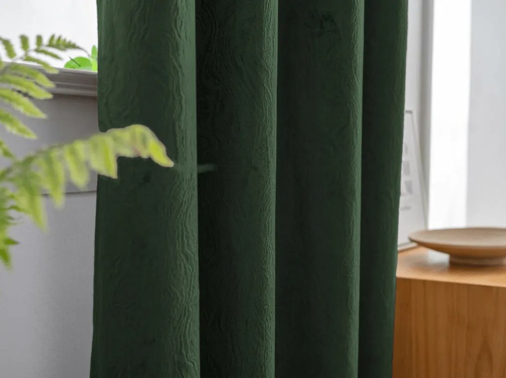 Draperie opaca DUNES VELVET 140x250 cm, verde inchis Agatat: Rejansa