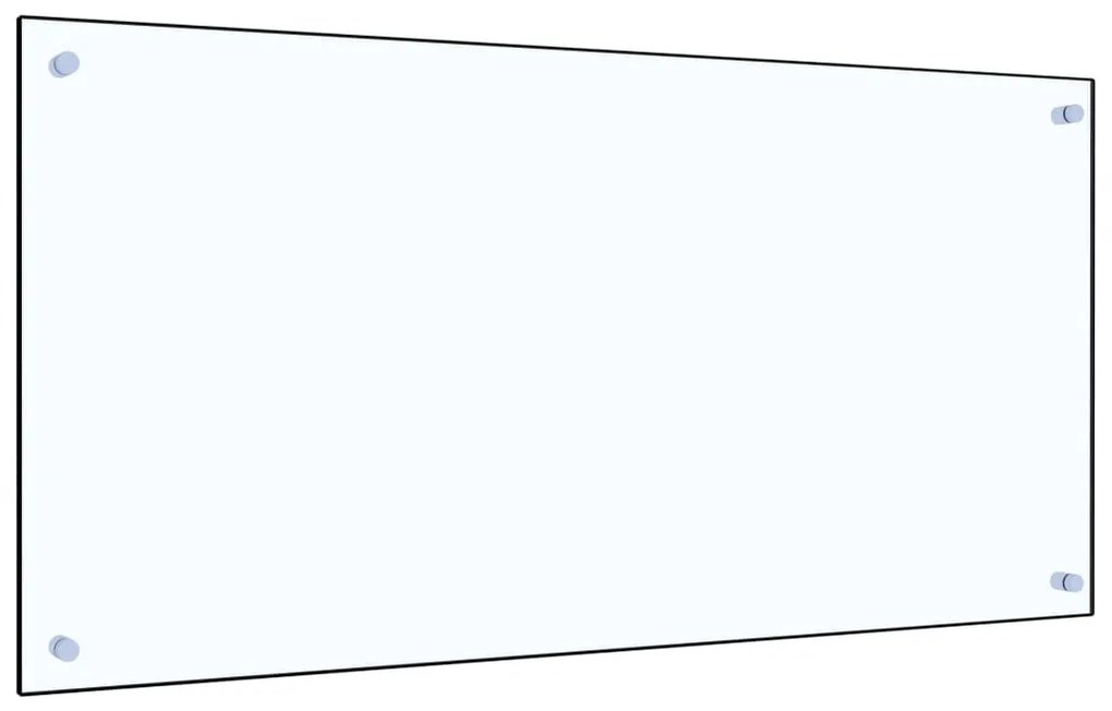 vidaXL Panou antistropi bucătărie transparent 100x50cm sticlă securiz.