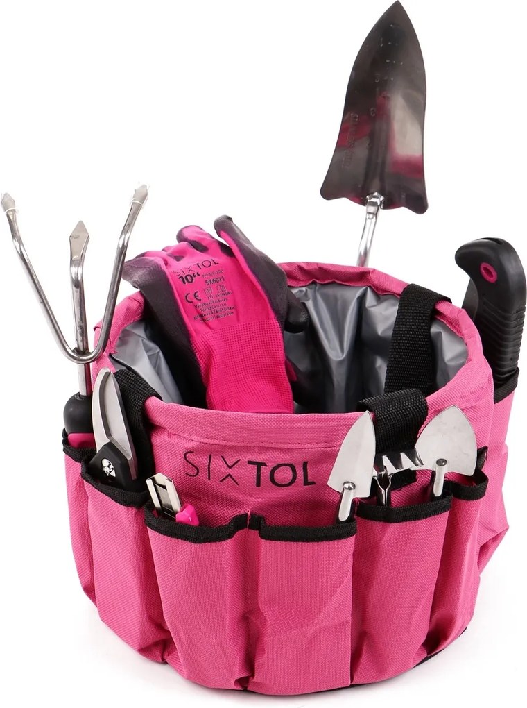 Set scule grădină Sixtol Garden pink, 10 buc.