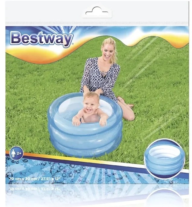 Bestway Piscină gonflabilă albastră, diametru 70cm, înălțime 30 cm