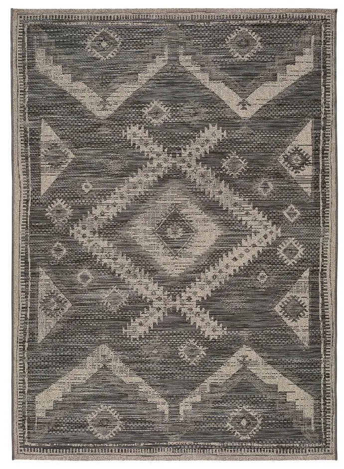 Covor de exterior Universal Devi Ethnic, 120 x 170 cm, gri