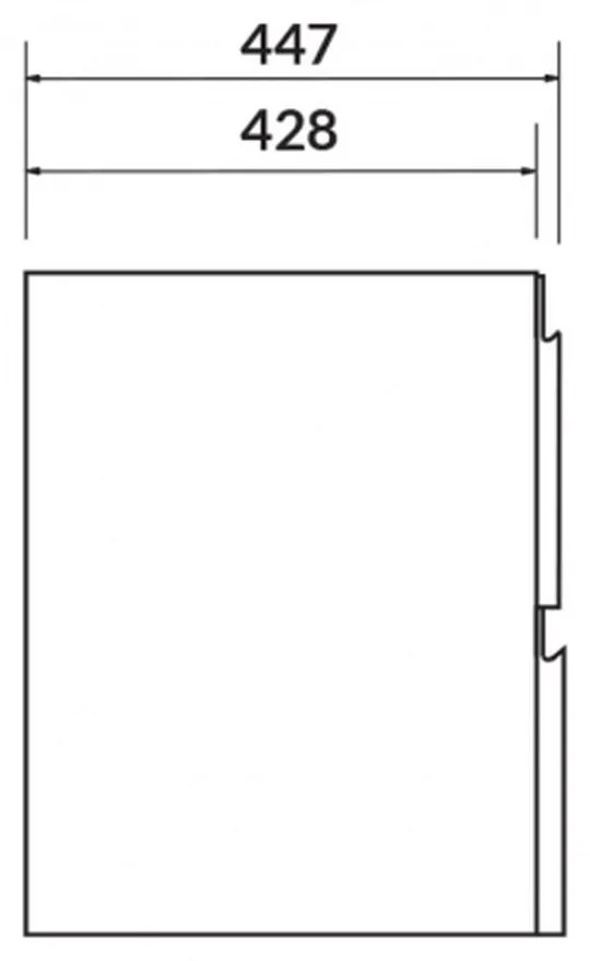 Dulap pentru lavoar, 57x80x45cm, 2 sertare, alb Alb, 795x447x570mm