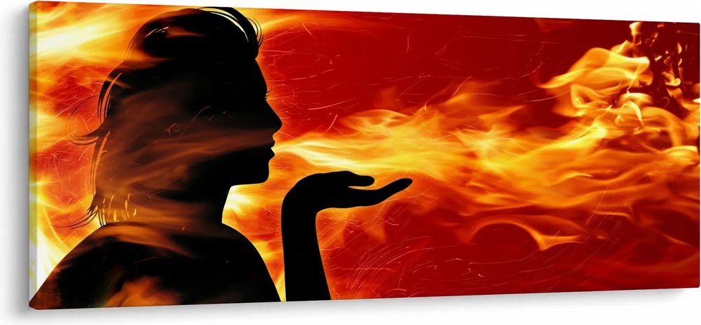Tablou femeii în foc (120x50 cm)