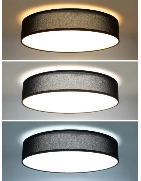 Plafonieră LED dimabilă Solight WO8014 PENLEY LED/48W/230V d. 40 cm negru + telecomandă