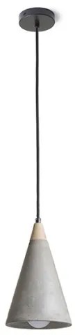 Lustră pe cablu HEIDI 1xE27/28W/230V beton/lemn RED-Design Rendl-R12380