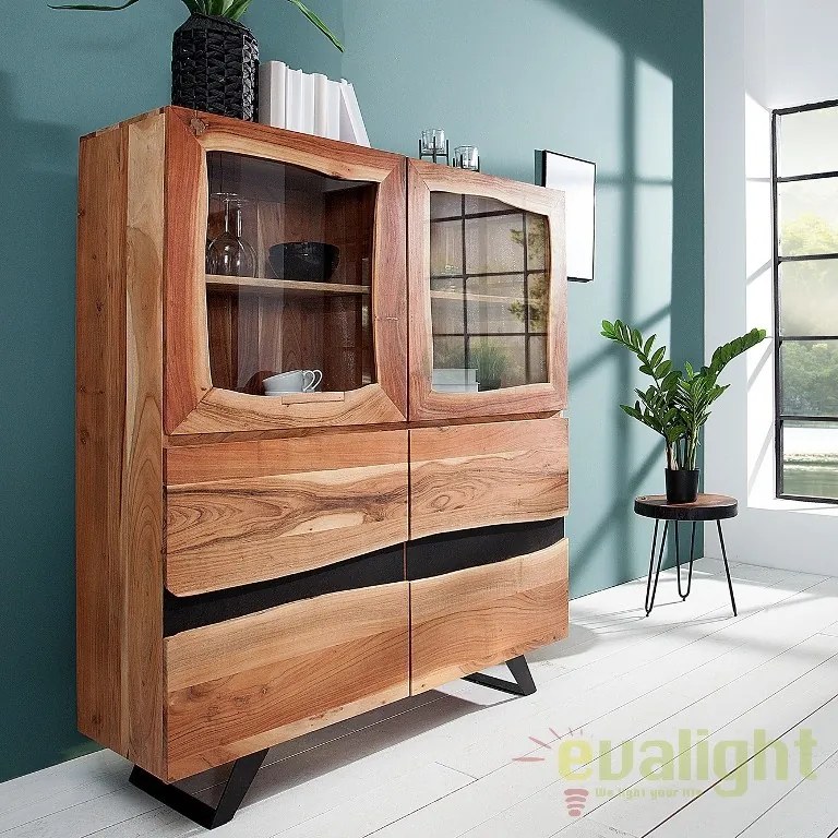 Vitrina design industrial Amazonas 140cm, salcam A-38330 VC