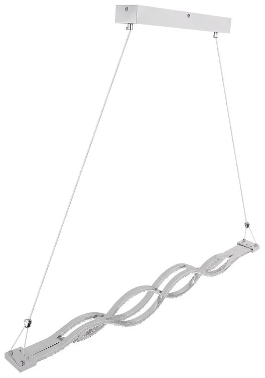 Lustra suspendata LED dimabila cu telecomanda design modern PILLA crom 67109-30 GL