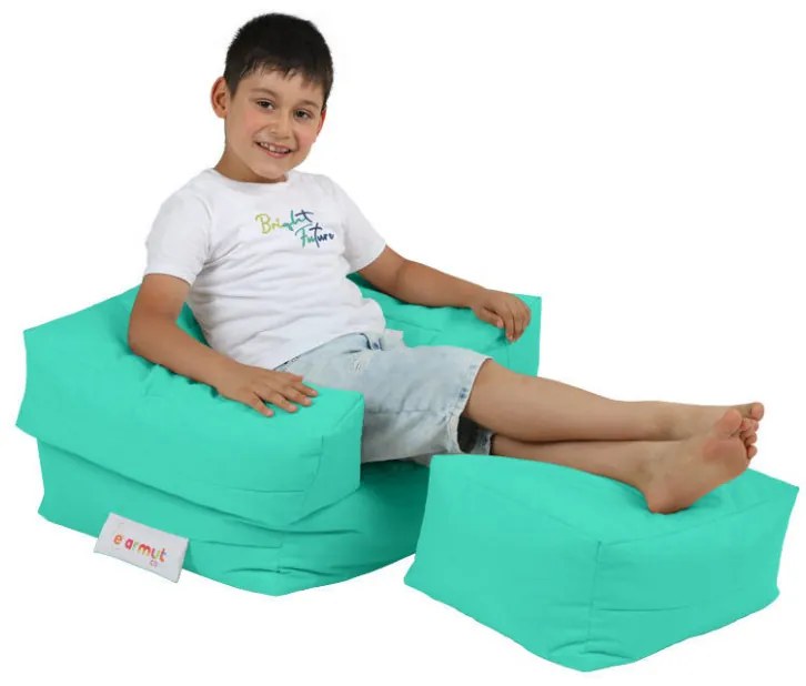 Fotoliu Puf Bean Bag Kids Single Seat, Turquoise