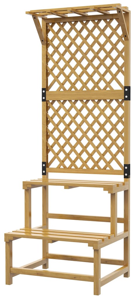 Outsunny Suport de plante din lemn cu spalier pentru plante | Aosom Romania